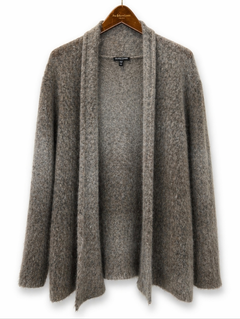Eileen Fisher Ombre Open-Front Mohair Blend Cardigan Light Weight Size P/L